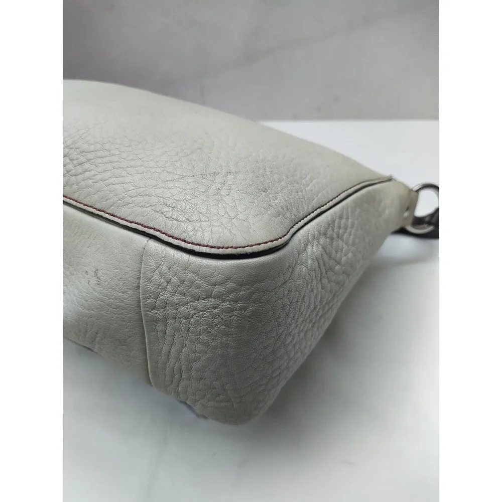 Coach Chelsea Ivory Pebbled Leather Turnlock Hobo Shoulder Bag